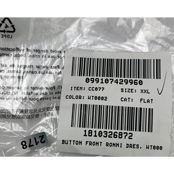 J Crew Claudia Dress in Linen XXL White Shift Square Neckline Button Up Retro - Picture 14 of 14